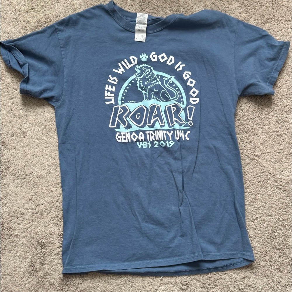 Gildan VBS 2019 Roar Tee Genoa Trinity UMC Medium